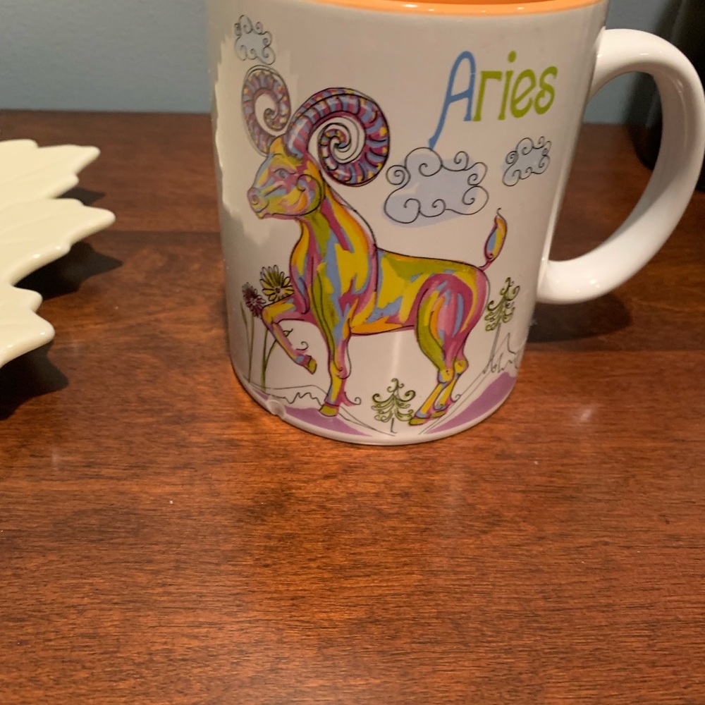 Aries Zodiac Mug with Colorful Ram Design